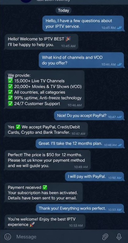 Customer feedback